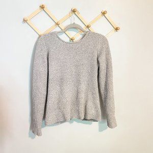 American Eagle Grey Ballet Open Back Sweater Size L